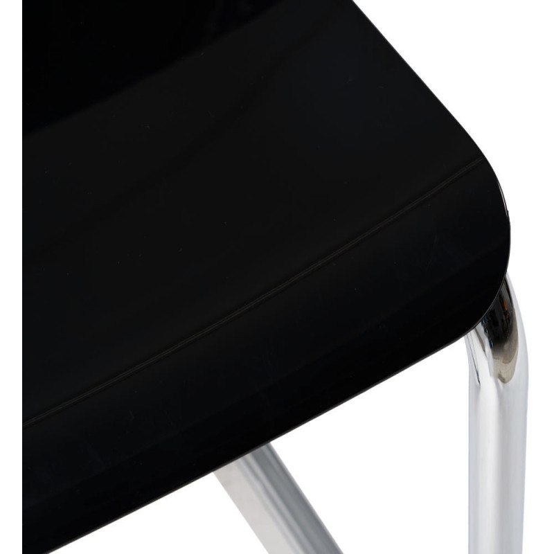 Chaise vintage en Métal Argenté Abs Gris Brillant Senda (Lot de 4) - 7