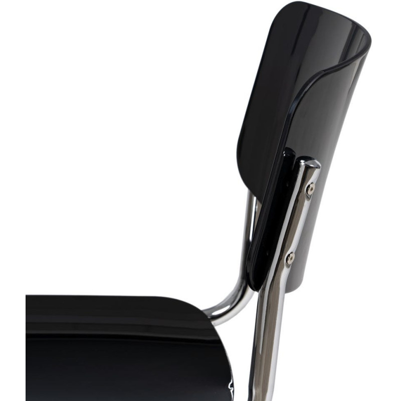 Chaise vintage en Métal Argenté Abs Gris Brillant Senda (Lot de 4) - 8