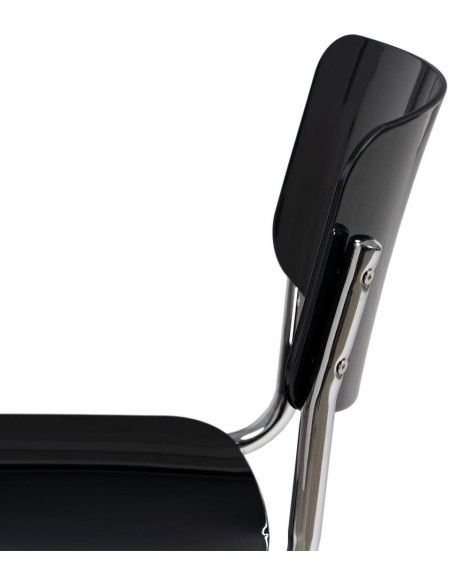 Chaise vintage en Métal Argenté Abs Gris Brillant Senda (Lot de 4) - 8