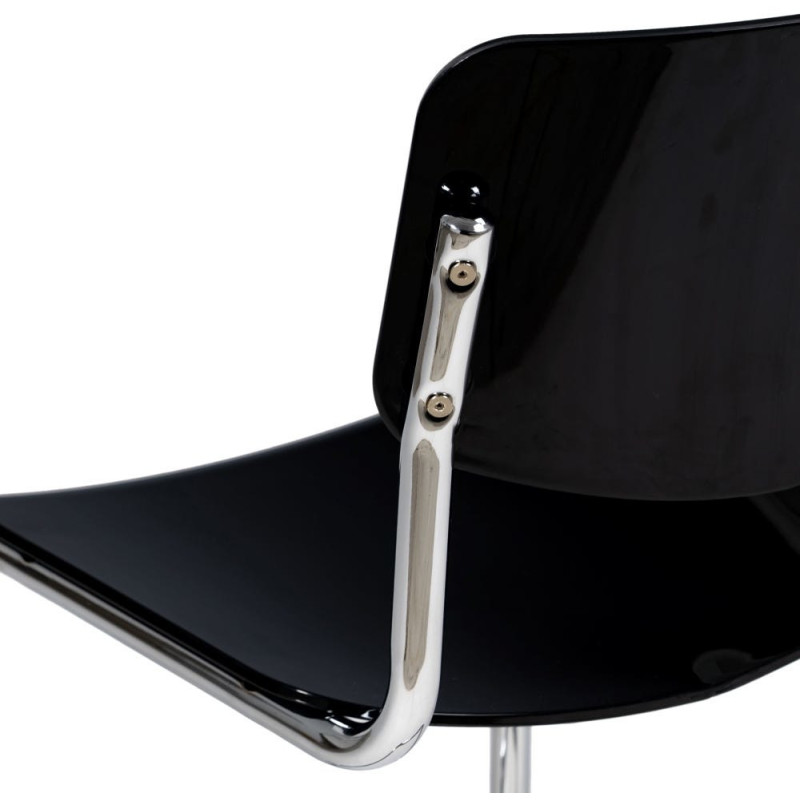 Chaise vintage en Métal Argenté Abs Gris Brillant Senda (Lot de 4) - 9