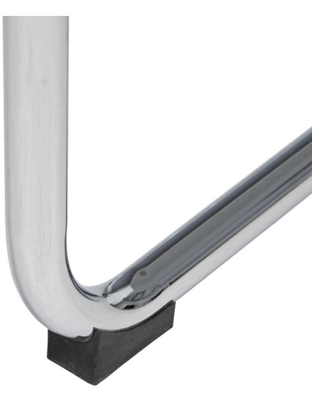 Chaise vintage en Métal Argenté Abs Gris Brillant Senda (Lot de 4) - 11