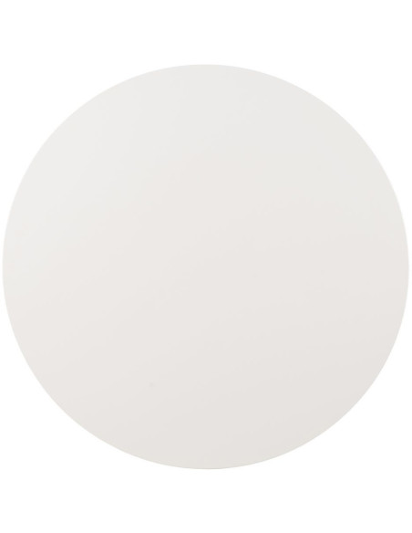 Table à manger moderne Ronde 6 personnes en Bois MDF Blanc Métal Effet bois naturel Karina - 7