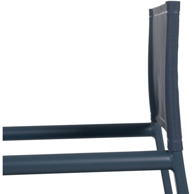Fauteuil de jardin Metteur en scène pliant en Aluminium Textilène Bleu foncé Alejo (Lot de 2) - 10