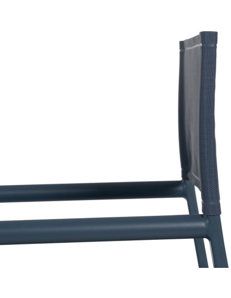Fauteuil de jardin Metteur en scène pliant en Aluminium Textilène Bleu foncé Alejo (Lot de 2) - 10
