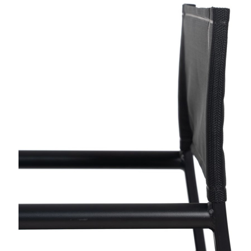 Fauteuil de jardin Metteur en scène pliant en Aluminium Textilène Noir Alejo (Lot de 2) - 10