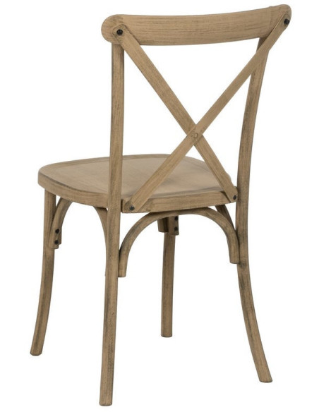 Chaise bistrot vintage en Polypropylène Naturel Liana (Lot de 2) - 4