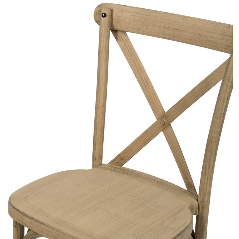 Chaise bistrot vintage en Polypropylène Naturel Liana (Lot de 2) - 6