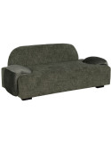 Canapé vert foncé en tissu chiné 180 x 92 x 70 cm Melvin