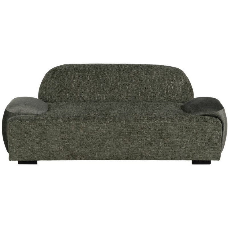 Canapé moderne chic 2 places en Tissu Vert Bois MDF Melvin - 3