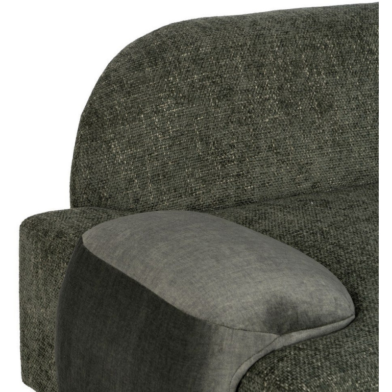 Canapé moderne chic 2 places en Tissu Vert Bois MDF Melvin - 5