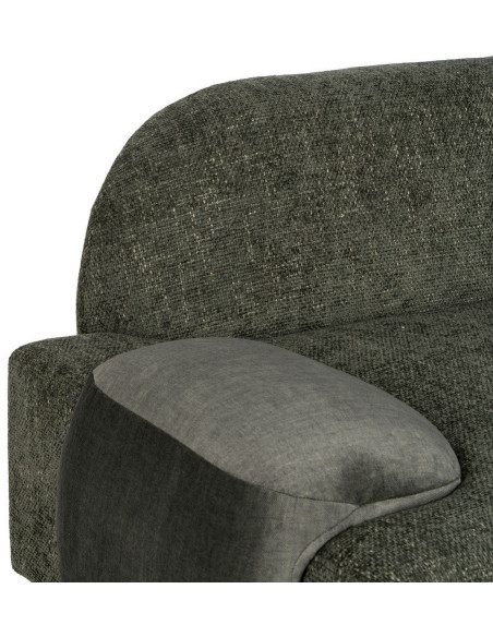 Canapé moderne chic 2 places en Tissu Vert Bois MDF Melvin - 5