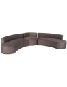 Grand Canapé moderne chic arrondi 7 places en Tissu Vieux gris Bois MDF Venancio - 1