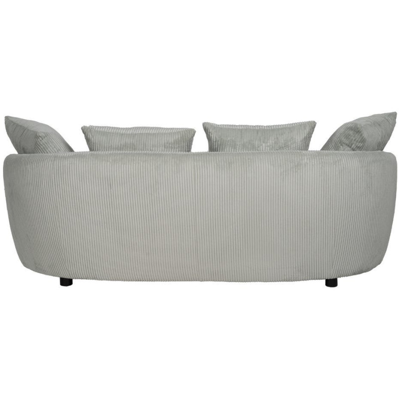 Canapé moderne 3 places en Velours côtelé Gris clair Bois MDF Timo - 3