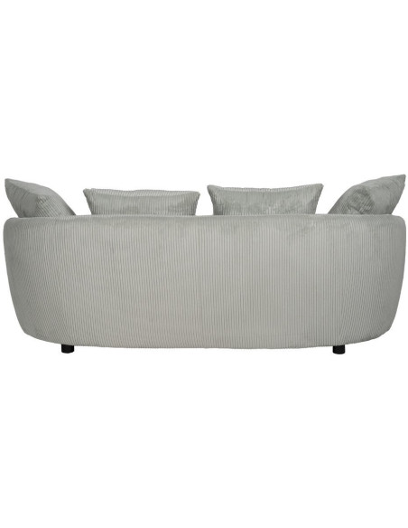 Canapé moderne 3 places en Velours côtelé Gris clair Bois MDF Timo - 3