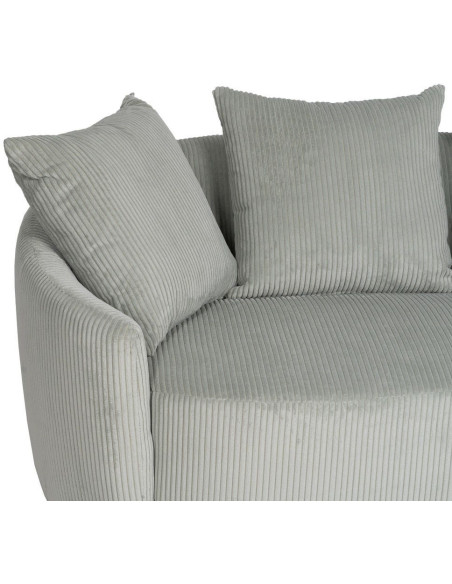 Canapé moderne 3 places en Velours côtelé Gris clair Bois MDF Timo - 5