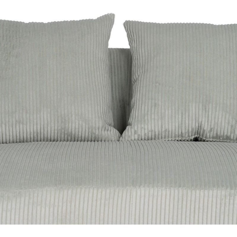 Canapé moderne 3 places en Velours côtelé Gris clair Bois MDF Timo - 6