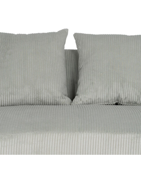 Canapé moderne 3 places en Velours côtelé Gris clair Bois MDF Timo - 6