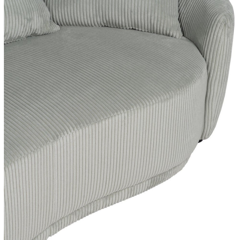 Canapé moderne 3 places en Velours côtelé Gris clair Bois MDF Timo - 7