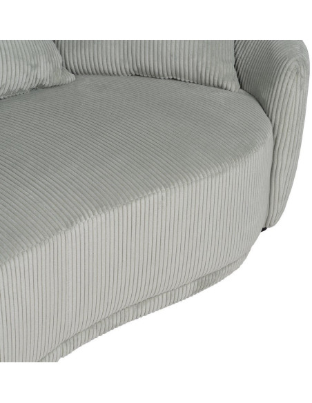 Canapé moderne 3 places en Velours côtelé Gris clair Bois MDF Timo - 7