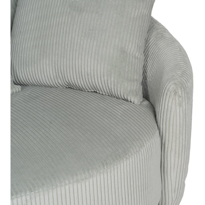 Canapé moderne 3 places en Velours côtelé Gris clair Bois MDF Timo - 8