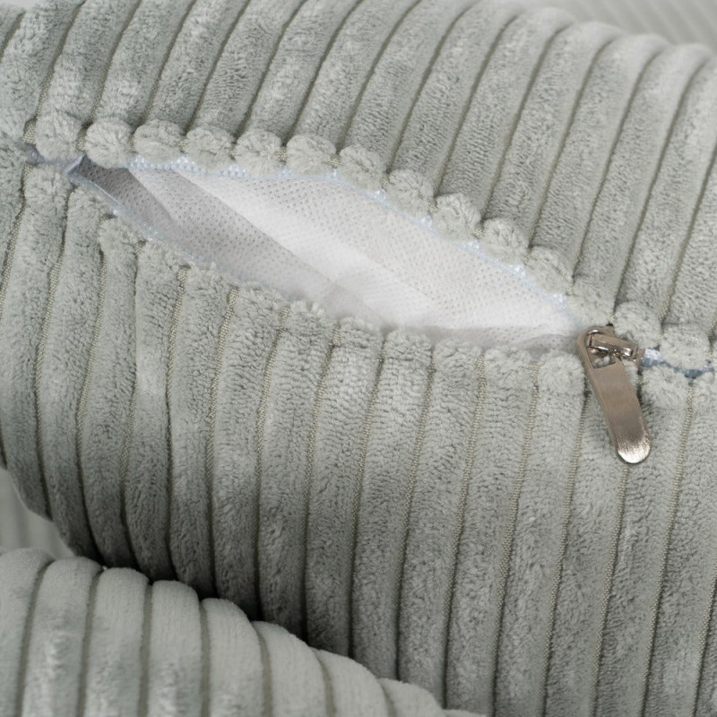 Canapé moderne 3 places en Velours côtelé Gris clair Bois MDF Timo - 12