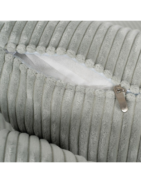 Canapé moderne 3 places en Velours côtelé Gris clair Bois MDF Timo - 12