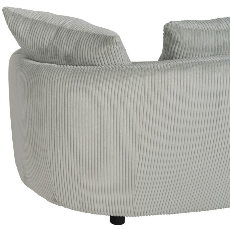 Canapé moderne 3 places en Velours côtelé Gris clair Bois MDF Timo - 13