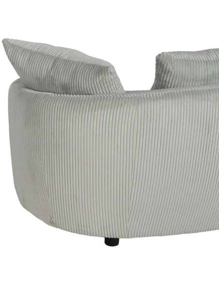 Canapé moderne 3 places en Velours côtelé Gris clair Bois MDF Timo - 13