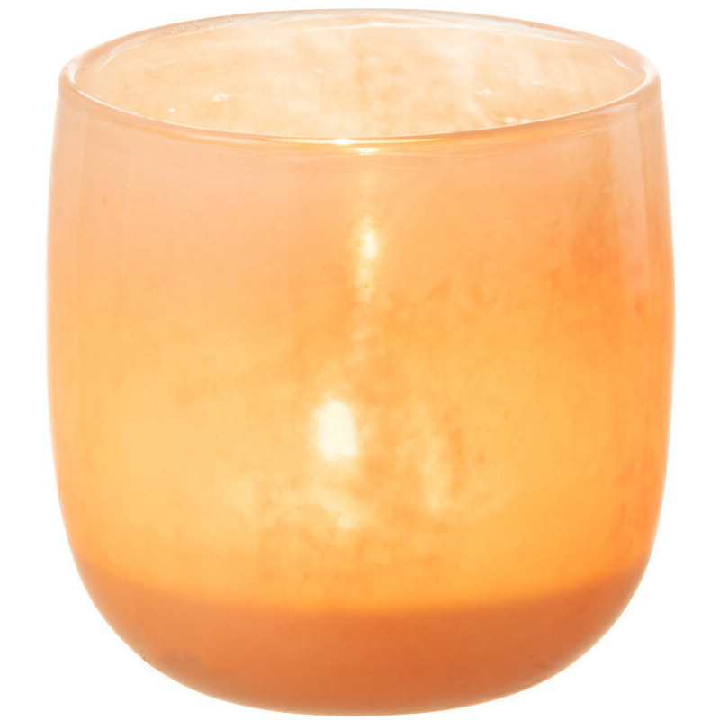 Vase Cylindrique Corrie Hauteur 10 cm en Verre Corail - 2