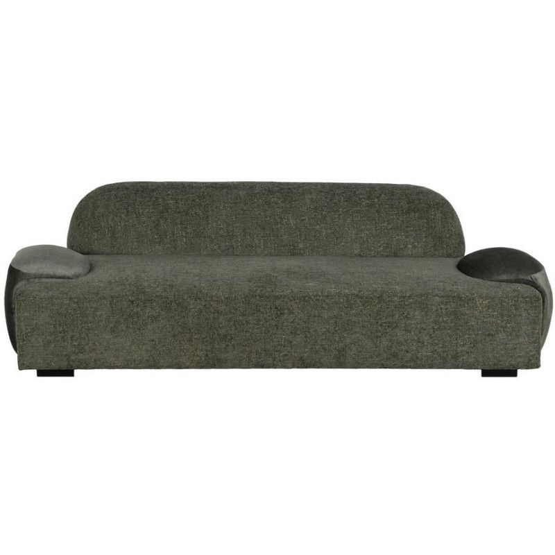 Grand Canapé moderne chic 3 places en Tissu Vert Bois MDF Melvin - 3