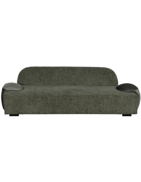 Grand Canapé moderne chic 3 places en Tissu Vert Bois MDF Melvin - 3