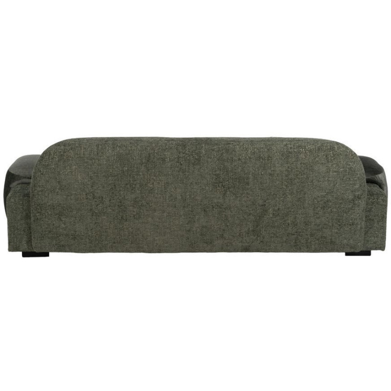 Grand Canapé moderne chic 3 places en Tissu Vert Bois MDF Melvin - 4