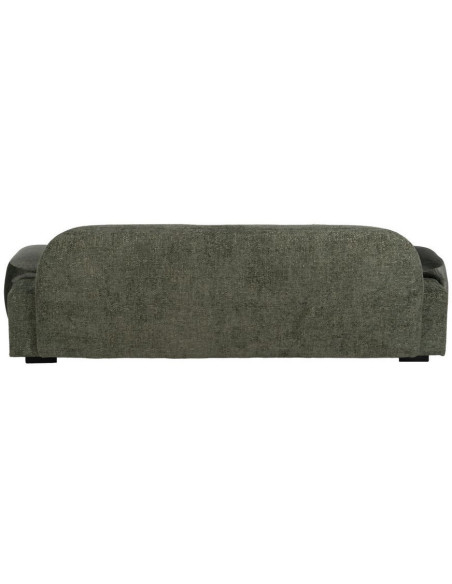 Grand Canapé moderne chic 3 places en Tissu Vert Bois MDF Melvin - 4
