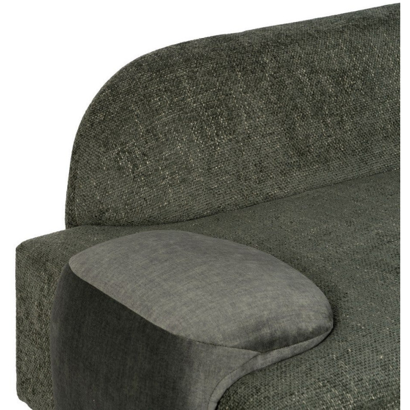 Grand Canapé moderne chic 3 places en Tissu Vert Bois MDF Melvin - 5