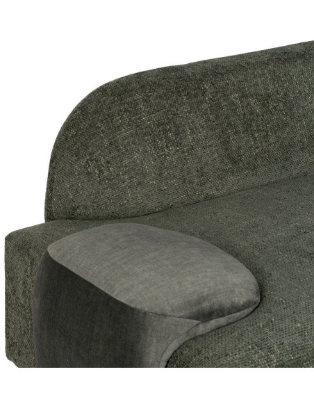 Grand Canapé moderne chic 3 places en Tissu Vert Bois MDF Melvin - 5