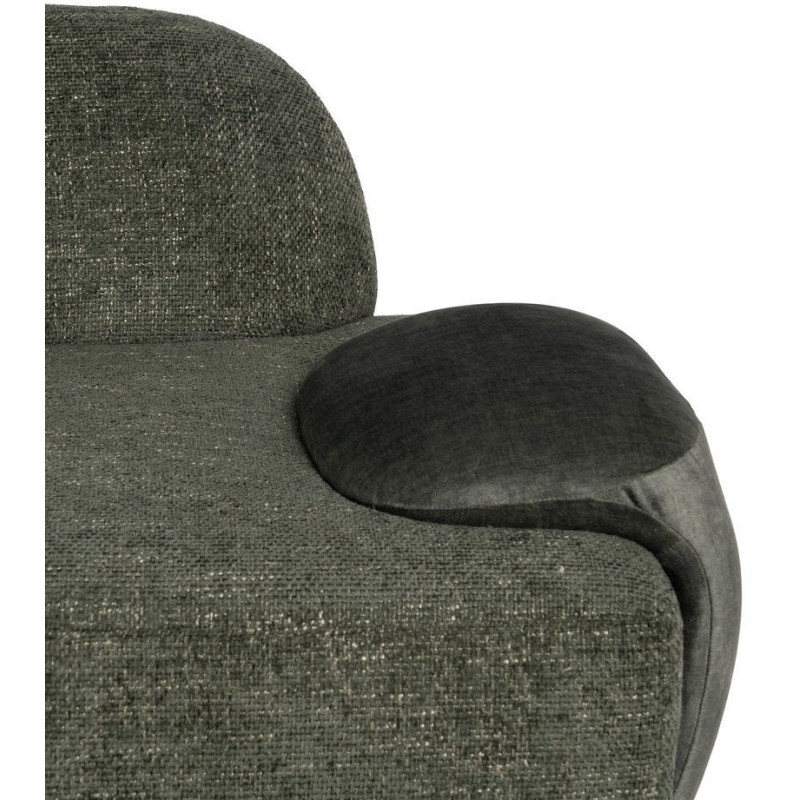 Grand Canapé moderne chic 3 places en Tissu Vert Bois MDF Melvin - 7