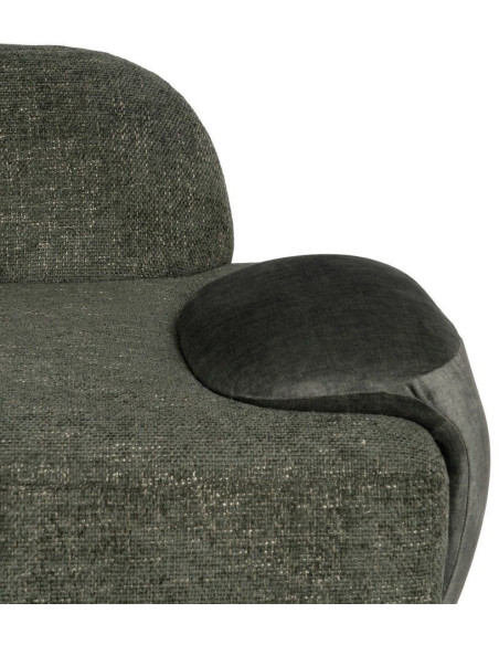 Grand Canapé moderne chic 3 places en Tissu Vert Bois MDF Melvin - 7