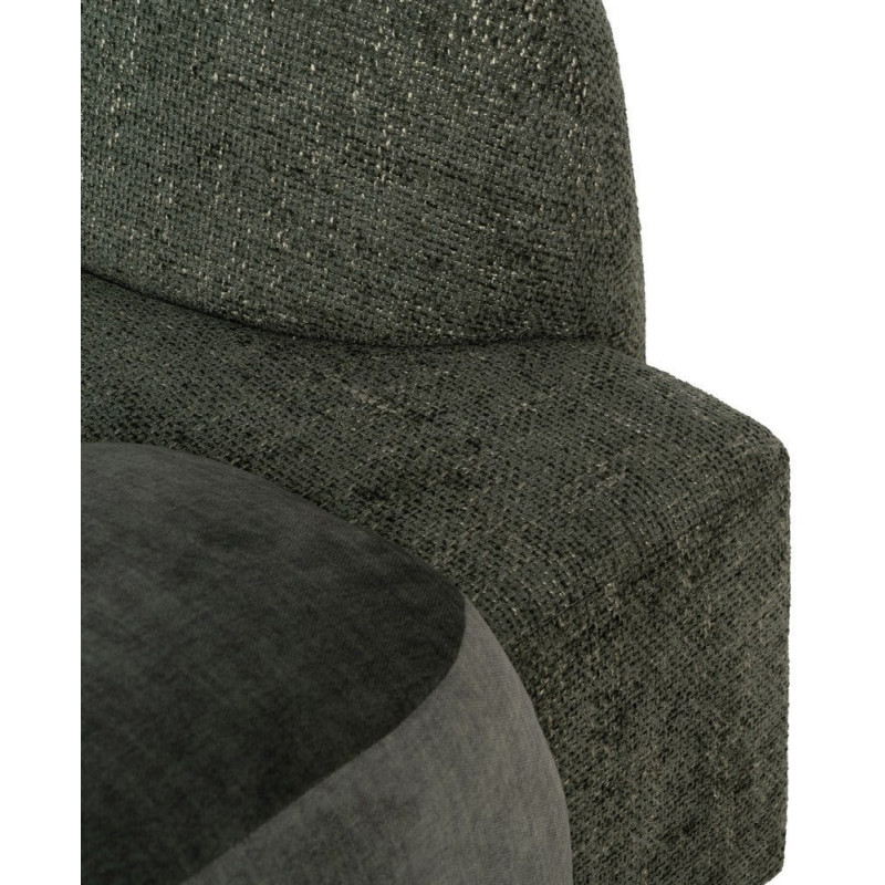 Grand Canapé moderne chic 3 places en Tissu Vert Bois MDF Melvin - 9