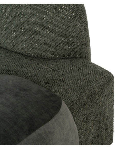 Grand Canapé moderne chic 3 places en Tissu Vert Bois MDF Melvin - 9