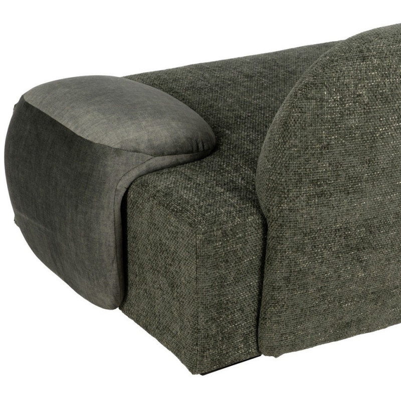 Grand Canapé moderne chic 3 places en Tissu Vert Bois MDF Melvin - 11