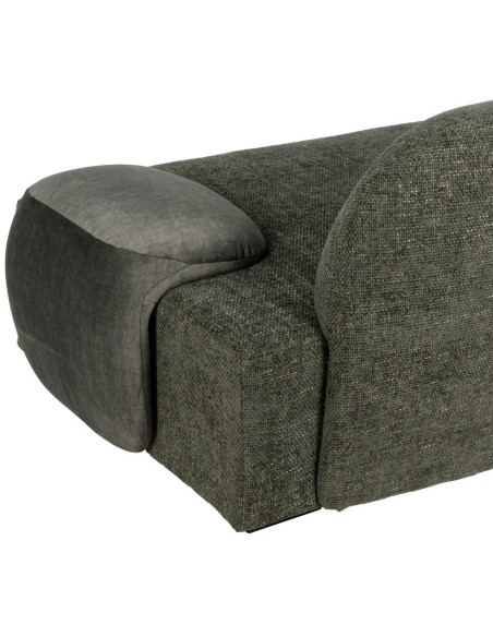 Grand Canapé moderne chic 3 places en Tissu Vert Bois MDF Melvin - 11