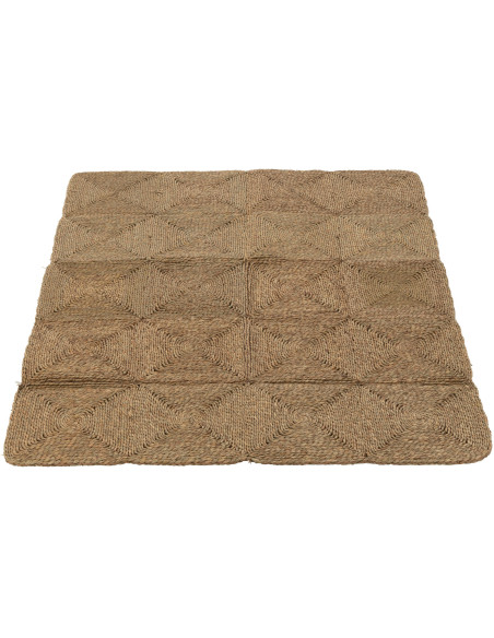 Tapis Rectangulaire 120x150 en Corde plastique Naturel Motif tissé Kanjiro - 1