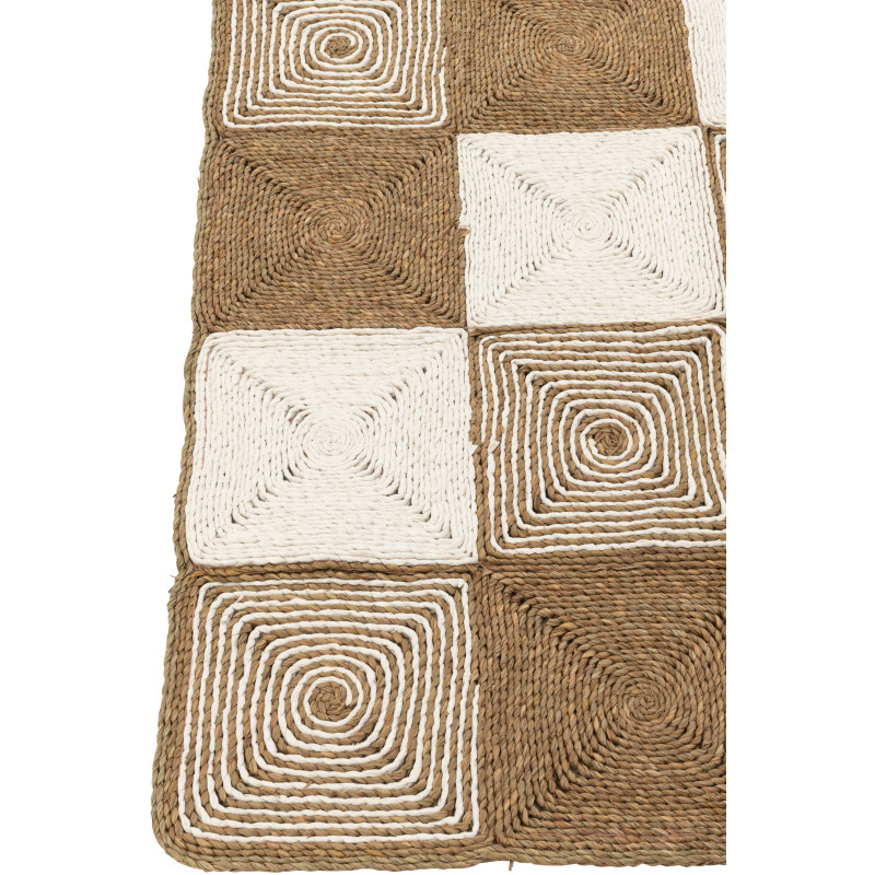 Tapis Rectangulaire 120x150 en Corde plastique Blanc Naturel Motif tissé Tahomar - 3