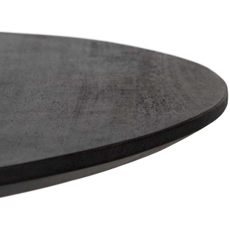 Table basse moderne Ronde en Bois de manguier Marron Elma - 4