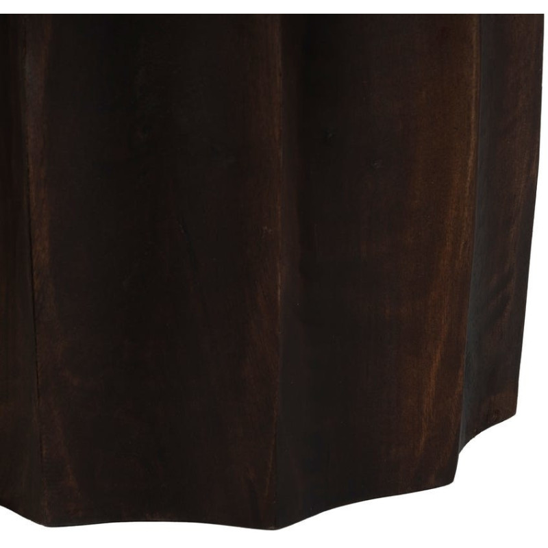 Table basse moderne Ronde en Bois de manguier Marron Elma - 7