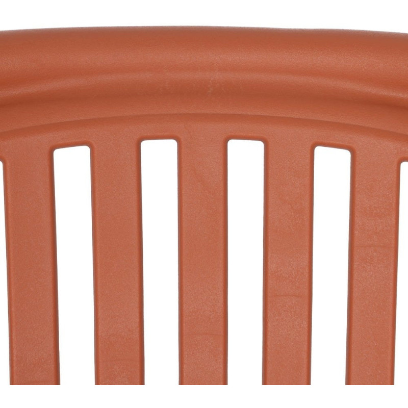 Chaise de jardin moderne en Polypropylène Terracotta Estia (Lot de 4) - 9