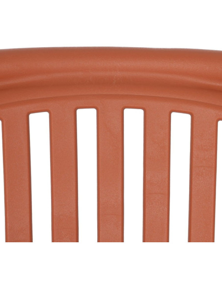 Chaise de jardin moderne en Polypropylène Terracotta Estia (Lot de 4) - 9