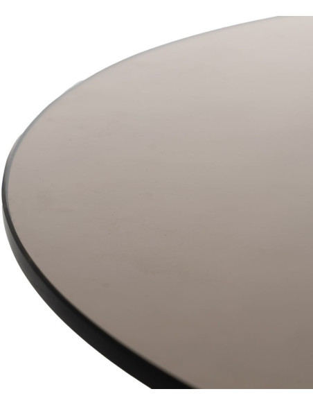 Table d'appoint moderne Ronde en Bois de manguier Verre Transparent Miel Xiara - 3