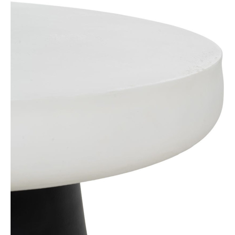Table basse minimaliste Ronde en Magnésium Fibre de verre Blanc Noir Janira - 4
