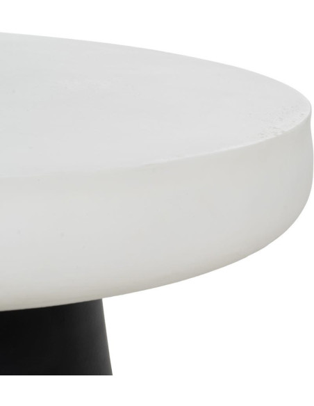 Table basse minimaliste Ronde en Magnésium Fibre de verre Blanc Noir Janira - 4